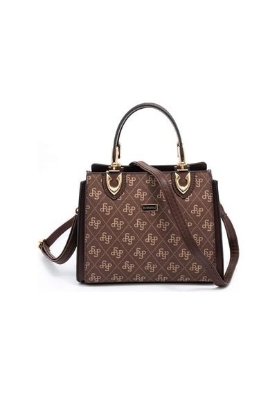 Silver Polo Sp1133 Kadın El Çantası Monogram Kahve-kahve