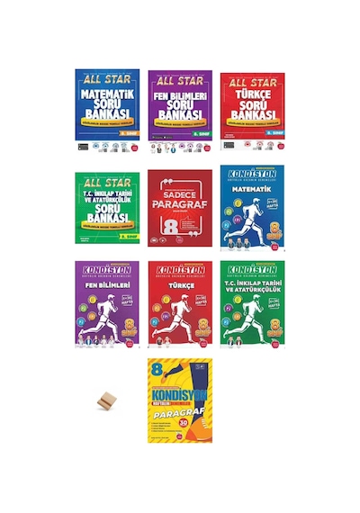 Newton Lgs 2027 8. Sınıf Tüm Dersler All Star Soru Bankası Ve Kondisyon Denemeleri 10 Kitap + Telefon Standı