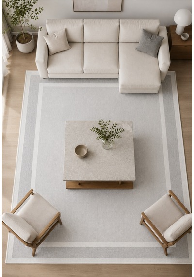 Modern Sisal 8001 Gri Krem Leke Tutmayan Kaymaz Taban Salon Mutfak Koridor Balkon Halısı
