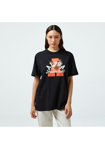 Alpha Industrıes Alpha Industries Alpha Eagle Unisex Siyah T-shirtuta54511pk