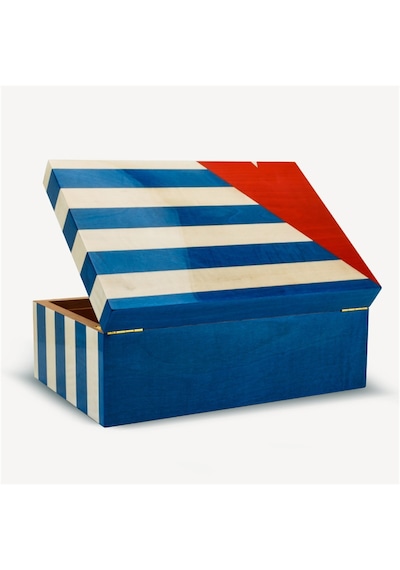 Lubinski Cedar Puro Kutusu Humidor Cuba Flag 50s