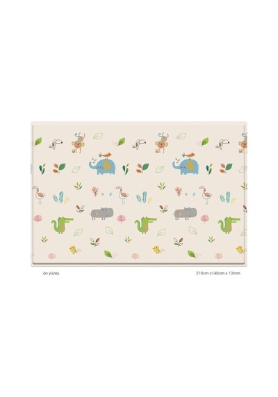 Dwinguler Jungle Friends Bebek Oyun Matı ve Halısı
