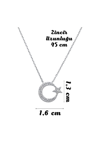 925 Ayar Gümüş Zirkon Taşlı Ay Yıldız Kadın Kolye Gold Silver Renk Seçenekli Hediyelik Takı Gümüş - 911681706 Gümüş 925 Ayar Gümüş Zirkon Taşlı Ay Yıldız Kadın Kolye Gold Silver Renk Seçenekli Hediyelik Takı Gümüş - 911681706 Gümüş