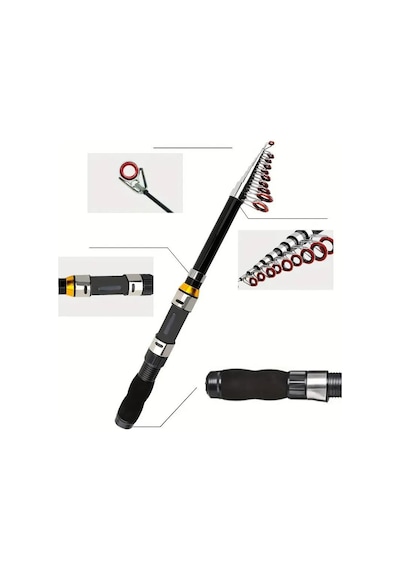 Valkyrie 1. Kalite Tam Takım Balık Olta Seti 2.3m Çantalı Aksesuarlı 10 Boğum Teleskopik Kamış Cb240 Motor