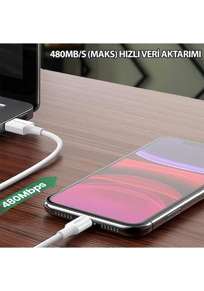 Nicepro Npo UTC12 60 W 1.2 M Tpe USB To Type-C Hızlı Şarj Ve Data Kablosu Nicepro Npo UTC12 60 W 1.2 M Tpe USB To Type-C Hızlı Şarj Ve Data Kablosu