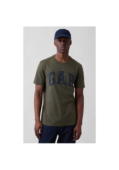 Gap Everyday Soft Basic Logo 856659 T-shirt Kısa Kol Tişört Erkek T-shirt Haki