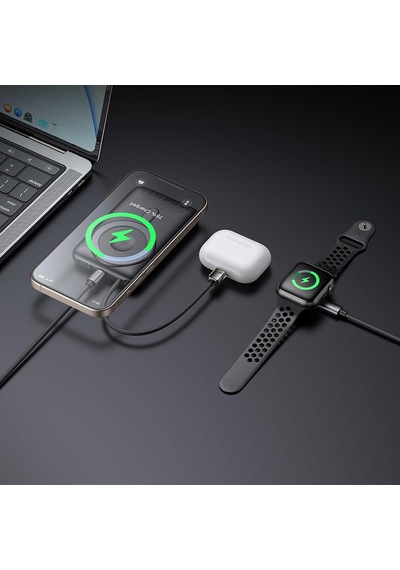 Mc-6320 2-in-1 Manyetik Kablosuz Powerbank-apple Watch-airpods Uyumlu 10000mah 20w