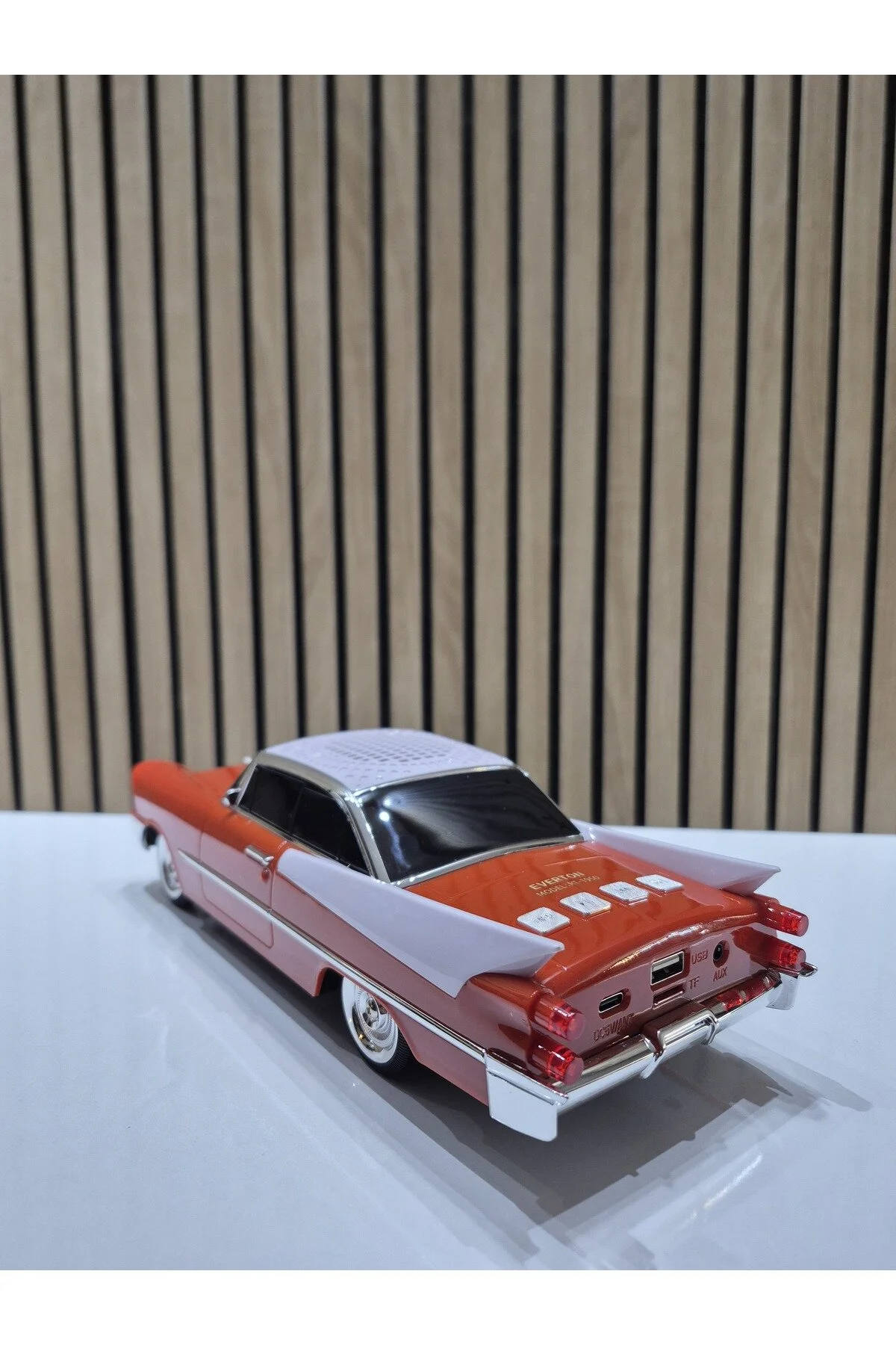 Rt-1950 Turuncu Orange Arabalı Bluetooth Fm-usb-tf-aux Şarjlı Nostaljik Radyo