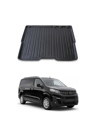 Opel Zafira Life 8+1 2019+ Uyumlu Araca Özel Kauçuk Tpe Bagaj Havuzu Siyah