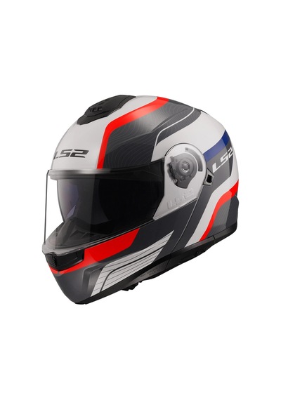 Ls2 Strobe 2 Monza Siyah-beyaz-kırmızı Kask Beyaz-sıyah