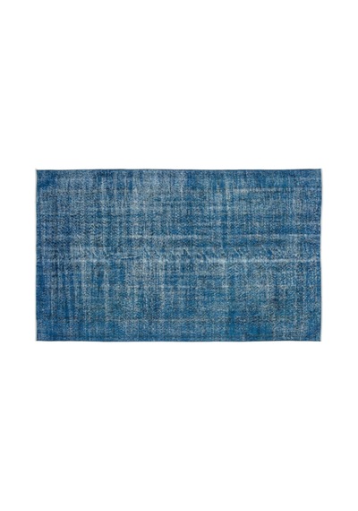 El Dokuması Vintage Yün-pamuk Turkuaz Halı 10681 152 X 257 Cm