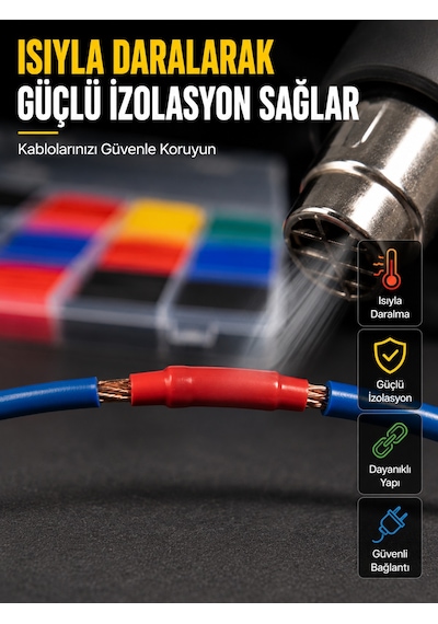 560 Makaron Seti Elektrik Ve Elektronik Kablo İzolasyon Tamir Seti Diğer