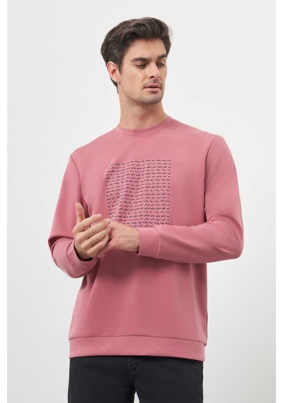 Morven Erkek Gül Trend Bisiklet Yaka Sweat-shirt 25ks063003154 Gül Gül Gülkurusu