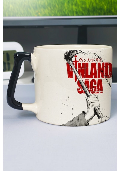 Vinland Saga Anime Baskılı Seramik Lüks Kupa 1 Adet Özel Siyah Kulp Dalga Kulp V4d Çok Renkli