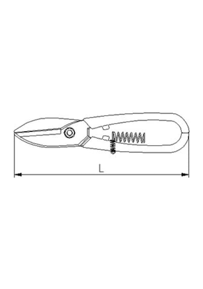Izeltaş 6821 Tenekeci Makası Yaylı 300Mm