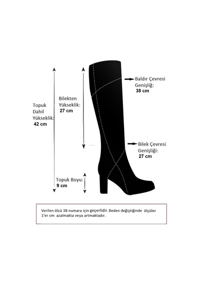 Fox Shoes R518101409 Taba Kalın Topuklu Kadın Çizme Taba