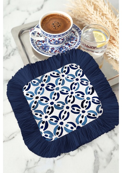 Lüks Çini Motifli Saçaklı Sunum Peçetesi - Geometrik Akdeniz Modern Lacivert Bardak Altlığı Mendil Kanyon Zeytin Yeşili Lüks Çini Motifli Saçaklı Sunum Peçetesi - Geometrik Akdeniz Modern Lacivert Bardak Altlığı Mendil Kanyon Zeytin Yeşili
