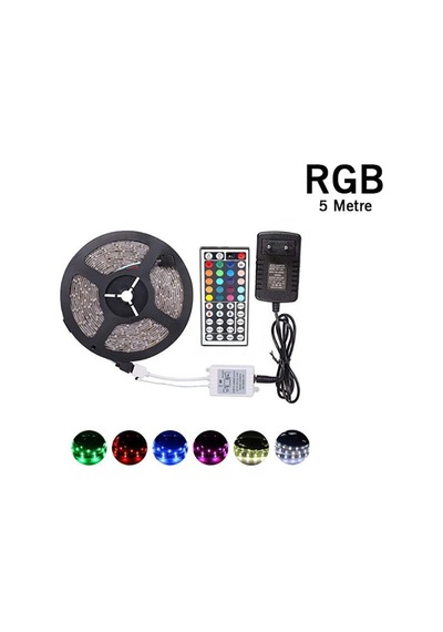 5 Metre Rgb Şerit Led Seti-iç Ve Dış Mekan Silikonlu-tak Çalıştır 5570 kırmızı