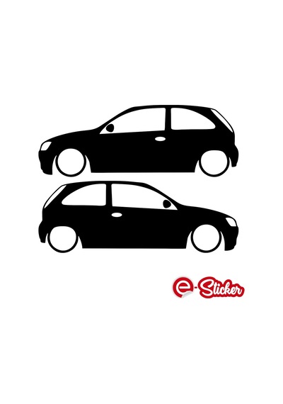 Opel Corsa C 2 Kapı Basık Oto Sticker Araba Sticker (358014866)