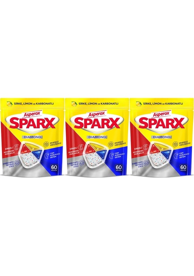 Asperox Sparx Diamond Bulaşık Makinesi Deterjanı Kapsül Tablet