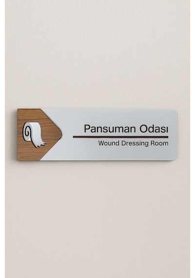 Pansuman Odası Ofis Oda Kapı İsimliği Yönlendirme Tabelası Levhası Kişiselleştirilebilir