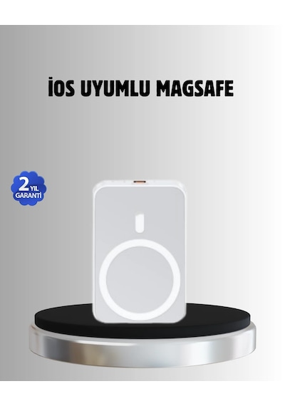Magsafe Battery Pack Kablosuz Hızlı Şarj, Kompakt Ve Taşınabilir Güç Bankası Beyaz 95877312