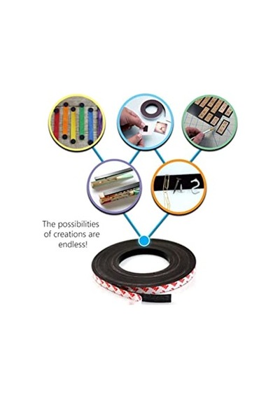 Exizticaret Yapışkanlı Şerit Mıknatıs Magnet - Genişlik 1.2 Cm Kalınlık 1.2 Mm X Uzunluk 1 Metre Exiznm957