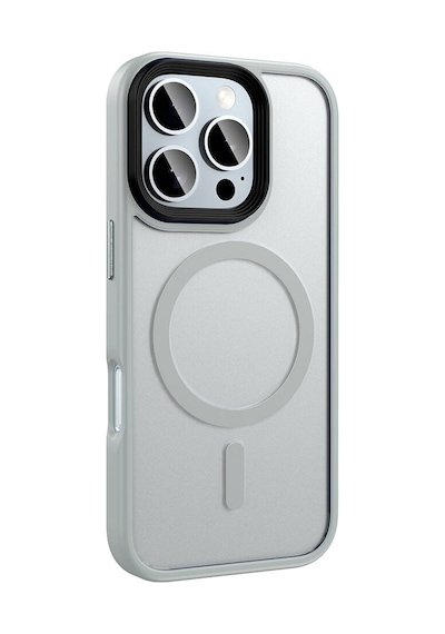 Apple Uyumlu iPhone 16 Pro Max Kılıf Mat Arka Yüzey Wireless Şarj Özellikli Klfs Flet Magsafe Kapak-siyah Siyah