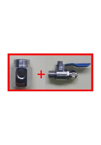 Uzatma Parçası 3/4" + Küresel Vana 1/4" Su Arıtma Cihazı Çamaşır Veya Bulaşık Makinası Musluğundan H