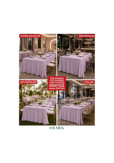 Dertsiz Dikdörtgen Masa Örtüsü 320x220cm - Dikişsiz Ütü İstemez - Düğün Davet Organizasyon Otel Restoran Lavanta Lavanta Dertsiz Dikdörtgen Masa Örtüsü 320x220cm - Dikişsiz Ütü İstemez - Düğün Davet Organizasyon Otel Restoran Lavanta Lavanta