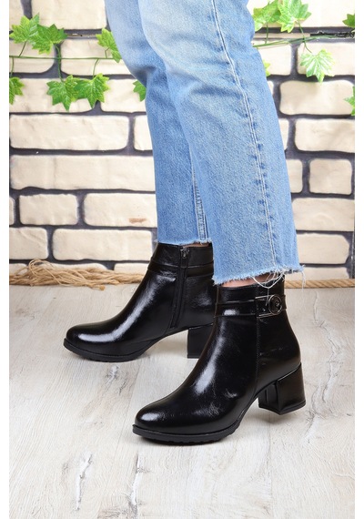 Pierre Cardin 114 5 Cm Topuklu Fermuarlı Kadın Bot 867800000760 01 Siyah Siyah