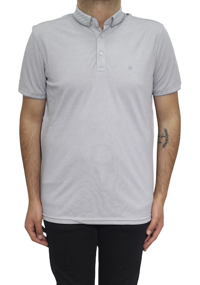 Santa Dmc Tekstil Erkek Düz Spor Kesim Normal Kalıp Polo Yaka T-shirt Gri