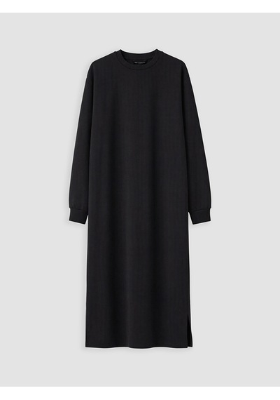 Lcw Modest Siyah Bisiklet Yaka A Kesim Sweat Elbise