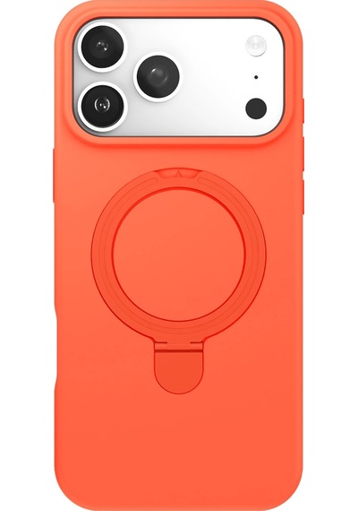 Apple, Uyumlu iPhone 17 Pro Regal Magsafe Standlı Kapak Turuncu