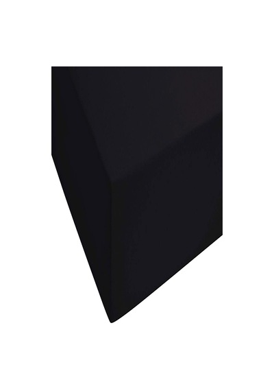 100 X 200 Cm Düz Pamuklu Tek Kişilik Lastikli Fitted Penye Çarşaf-siyah