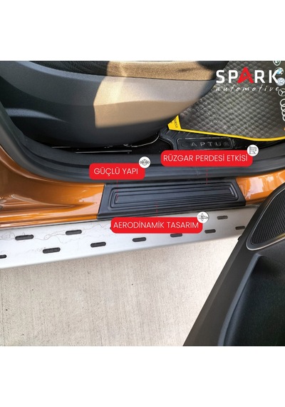 Renault Captur 2013-2019 Yıl Aralığı Uyumlu Kapı Eşiği 4 Parça