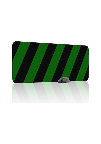 Yeşil Siyah 90x40 Xxl Taraftar Gaming Oyuncu Mouse Pad Kaymaz Taban Büyük Klavye Fare Altlığı Şerit