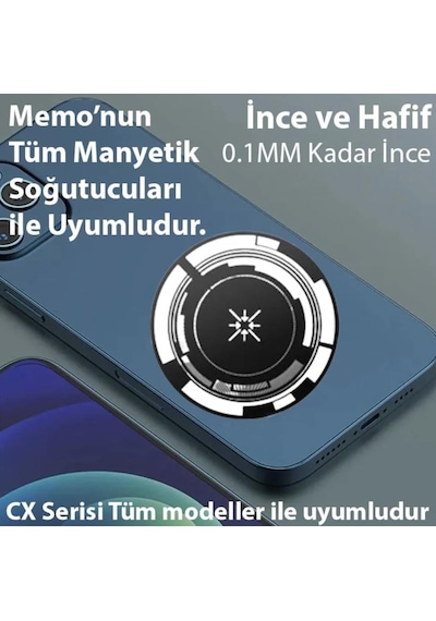 Zhltools Manyetik Metal Halka - Memo Telefon Soğutucu Uyumlu Cx07-cx08 Ve Manyetik Tüm Modeller