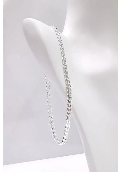 Omar Silver Unisex Gurmet 4,4 Mm Gümüş Bileklik