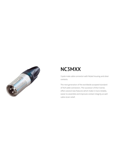 Mikrofon Kablosu Stage 22 Highflex Xlr 3 Kutuplu Neutrik Nc3mxx / Xlr 3 Kutuplu Neutrik Nc3fxx, Standart
