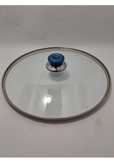Cam Kapak 32 Cm Ve Parliement Mavi Kulp