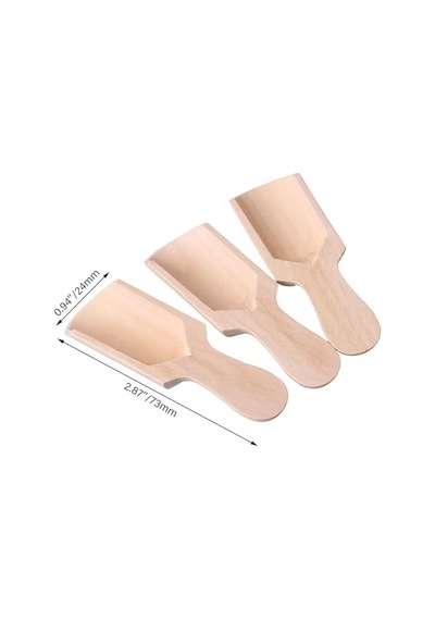 Ahşap Baharat Kaşığı, Doğal Ahşap Malzeme, 6,5x2,3 Cm, 6 Adet
