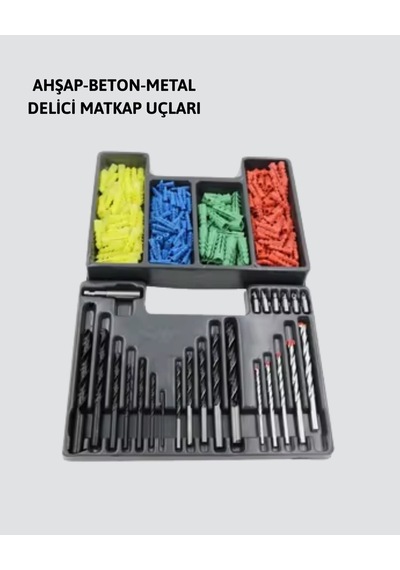 Ahşap Metal Beton Delme Uç Seti Organizerli Karbon Çelik Matkap Ucu 92259249
