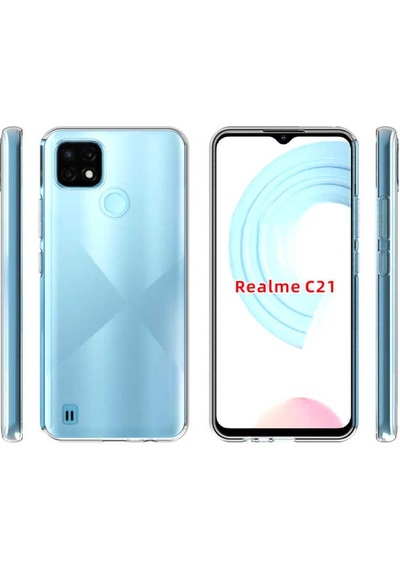 Rba Aksesuar Realme C21 Kılıf Rba Süper Silikon Kapak - Renksiz Çok Renkli