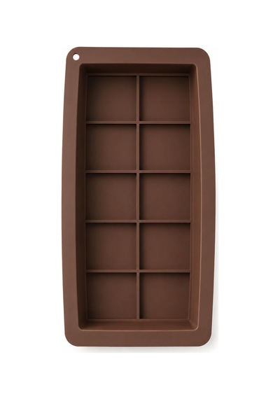Dubai Çikolata Kalıbı Silikon Tablet Çikolata Yapım Kalıbı 10 Gözlü Büyük Boy 26x14x3 Cm