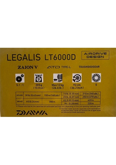 Daiwa Legalis 23 Lt 6000 D Olta Makinesi