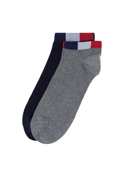 U.S. Polo Assn. Erkek 2'li Patik Çorap Gri Melanj