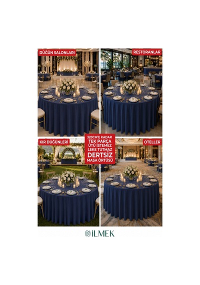 Dertsiz Yuvarlak Masa Örtüsü 280-300-320 Cm Geniş En Dikişsiz Düğün Davet Organizasyon Otel Restoran Gece Mavisi Gece Mavisi Dertsiz Yuvarlak Masa Örtüsü 280-300-320 Cm Geniş En Dikişsiz Düğün Davet Organizasyon Otel Restoran Gece Mavisi Gece Mavisi
