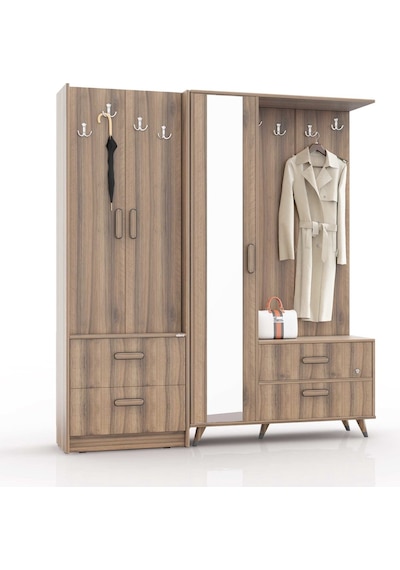 Abre Vm-342348 Dore Ceviz Portmanto Vestiyer Diğer