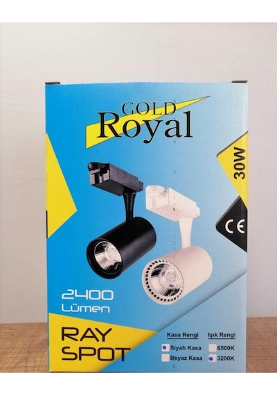 Gold Royal Goldroyal 30w Siyah Kasa Gün Işığı Ray Spot Işık Diğer